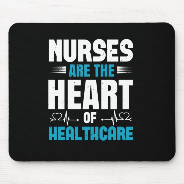 Mousepad Enfermeiras De Corona - Coração Da Saúde (Frente)