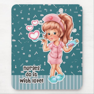 Mousepad Enfermeiras fazem isso com o Amor. Enfermeiro Boni