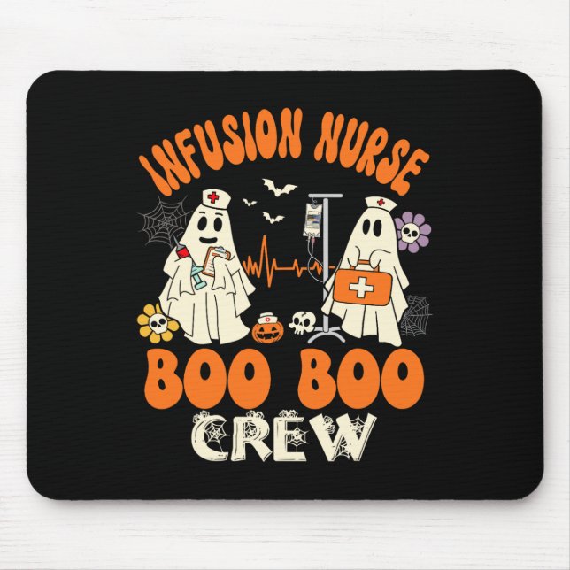 Mousepad Enfermeiro Boo Crew Enfermeiro Enfermeiro Ghost Cu (Frente)