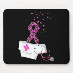 Mousepad Enfermeiro Cancer Mama Sensibilização Cor-de-Friso