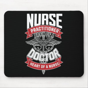 Mousepad Enfermeiro - Cérebro De Um Médico, Coração De