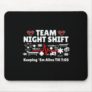 Mousepad Enfermeiro Com Turnos Noturnos Vida Rn Lpn Cna Hea