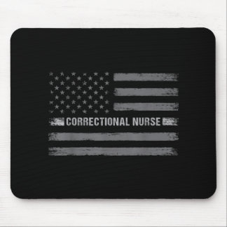 Mousepad Enfermeiro correcional norte-americano Flag Vintag