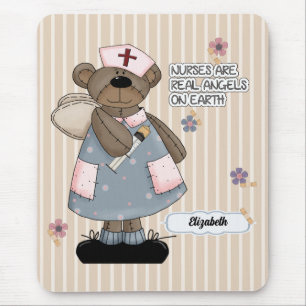 Mousepad Enfermeiro de Teddy Bear Enfermeiro Personalizado