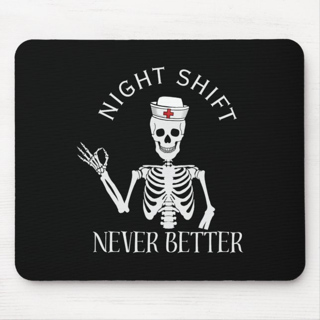 Mousepad Enfermeiro De Turnos Noturnos Icu Rn Cvicu Nicu Ed (Frente)