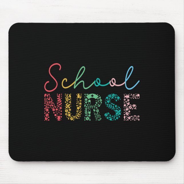Mousepad Enfermeiro De Volta À Enfermeira Da Escola Element (Frente)