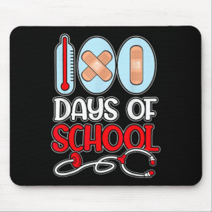 Mousepad Enfermeiro escolar 100 dias de estetoscópio de amo