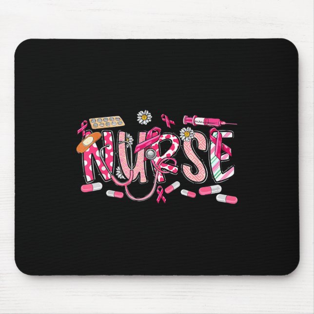 Mousepad Enfermeiro-estetoscópio cor-de-rosa Enfermeiro Can (Frente)