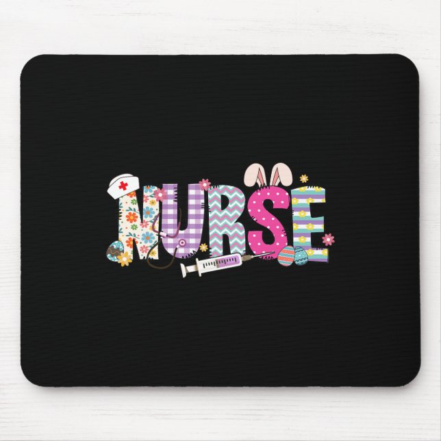 Mousepad Enfermeiro Estetoscópio Enfermeiro Coelho E da Pás (Frente)
