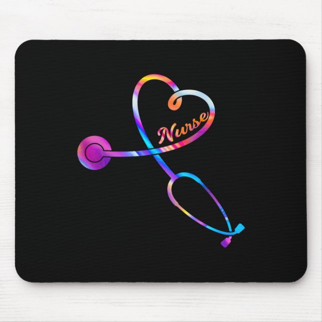 Mousepad Enfermeiro Estetoscópio Pulsação Ekg Enfermagem Es (Frente)