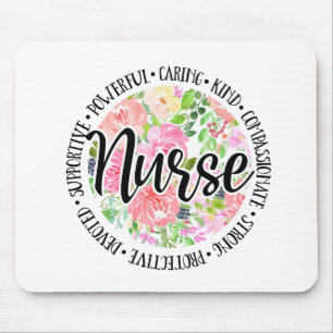 Mousepad Enfermeiro Inspiracional Floral