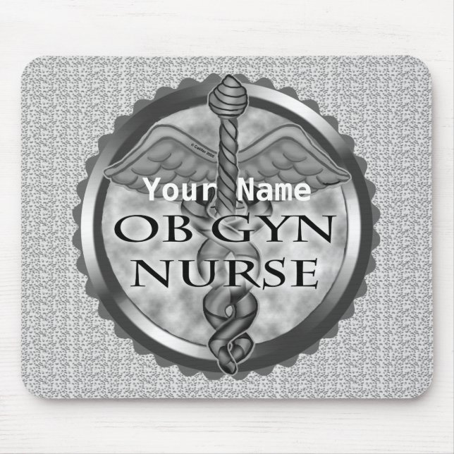 Mousepad Enfermeiro ObGyn cinza (Frente)