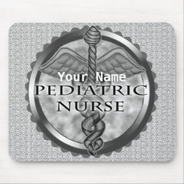 Mousepad Enfermeiro Pediátrico da cinza caduceus
