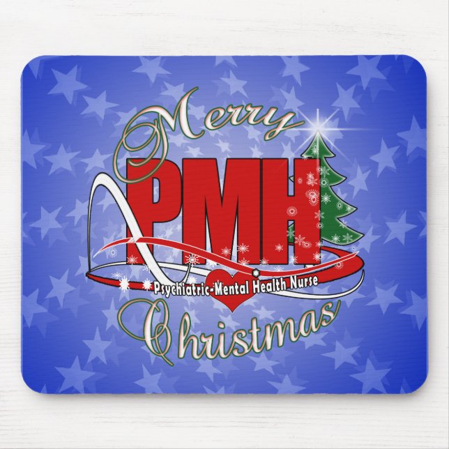Mousepad Enfermeiro Psiquiátrico-Mental CHRISTMAS (Frente)