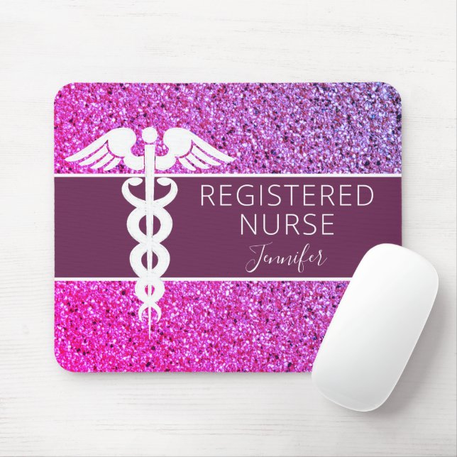 Mousepad Enfermeiro RN Folha Médica Personalizada (Com mouse)