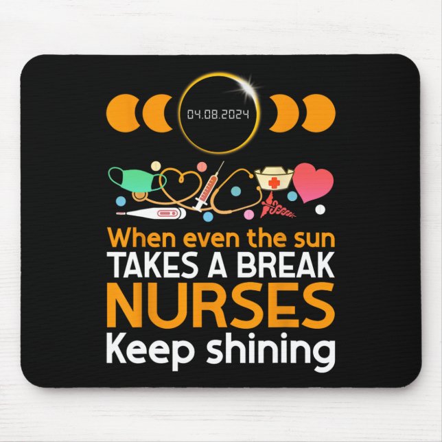 Mousepad Enfermeiro Tarefas Diárias Vs Total Eclipse Fases  (Frente)
