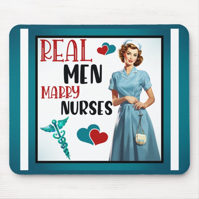 Mousepad Enfermeiros De Casado De Homens Verdadeiros (Frente)