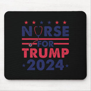 Mousepad Enfermeiros Para Trump 2024 America Stars Flag Str