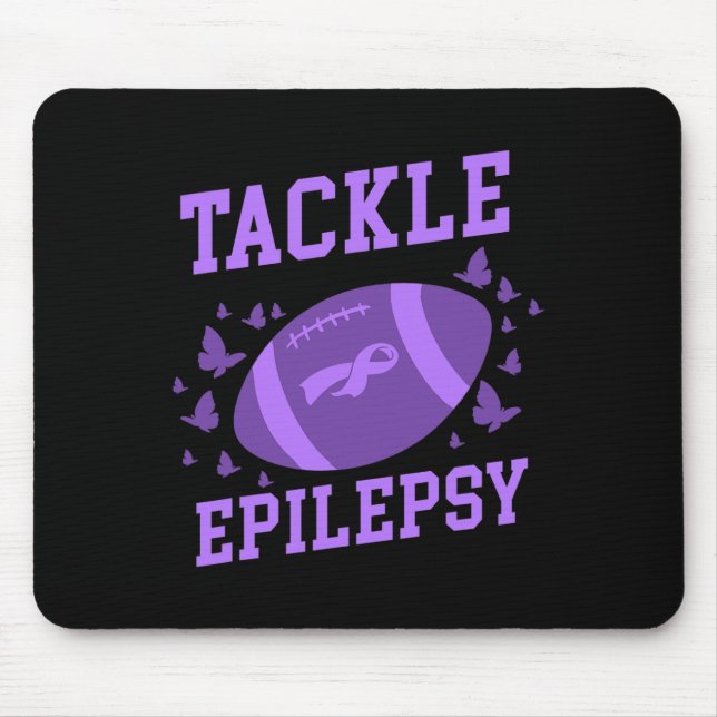 Mousepad Enfrentar a Consciência da Epilepsia de Futebol (Frente)