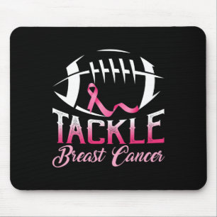 Mousepad Enfrentar a Consciência do Cancer da Mama Futebol