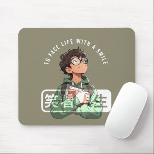 Mousepad Enfrentar a vida com um sorriso