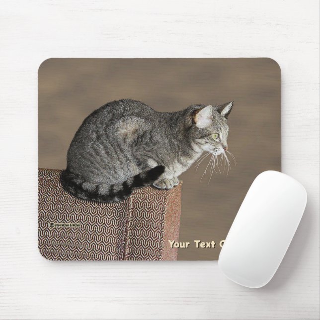 Mousepad Enfumaçado Cinza por Cat (Com mouse)