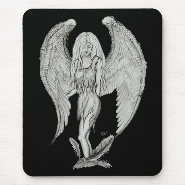 Mousepad Engel - design preto e branco (Frente)