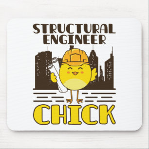 Mousepad Engenharia Civil do Pintinho de Engenheiros Estrut