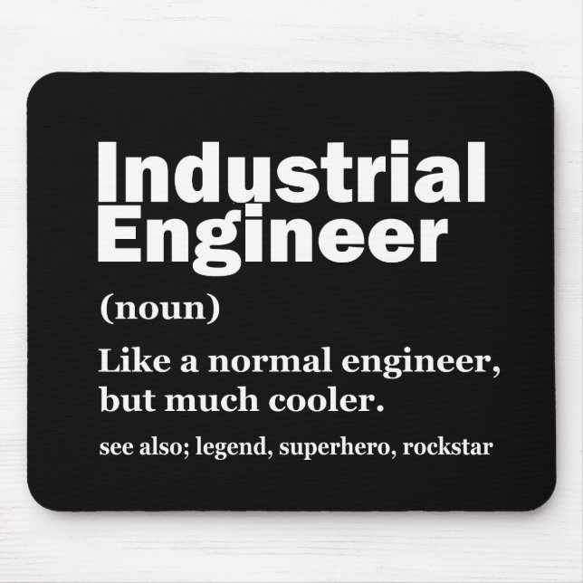 Mousepad Engenharia Industrial Engenheiro Engraçado (Frente)