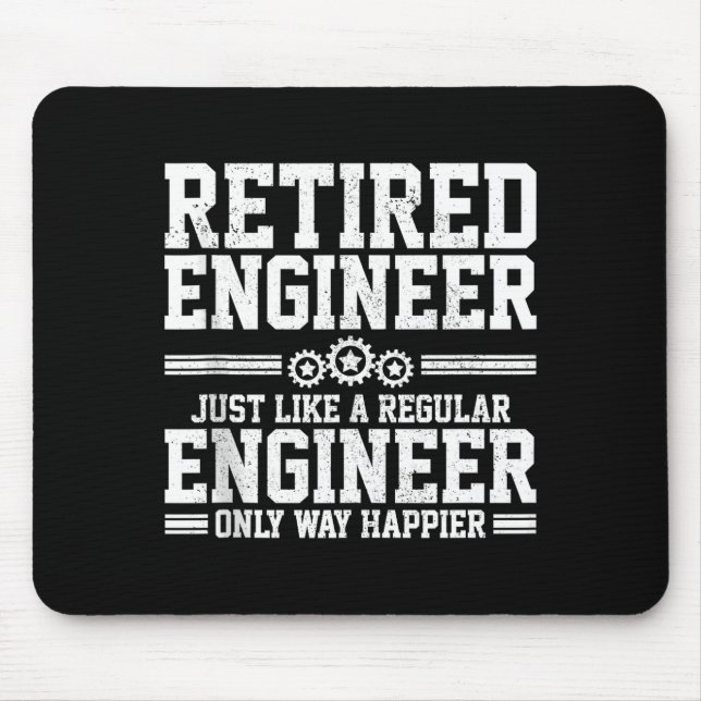 Mousepad Engenheiro Aposentado Engenharia Frase Engraçada A (Frente)