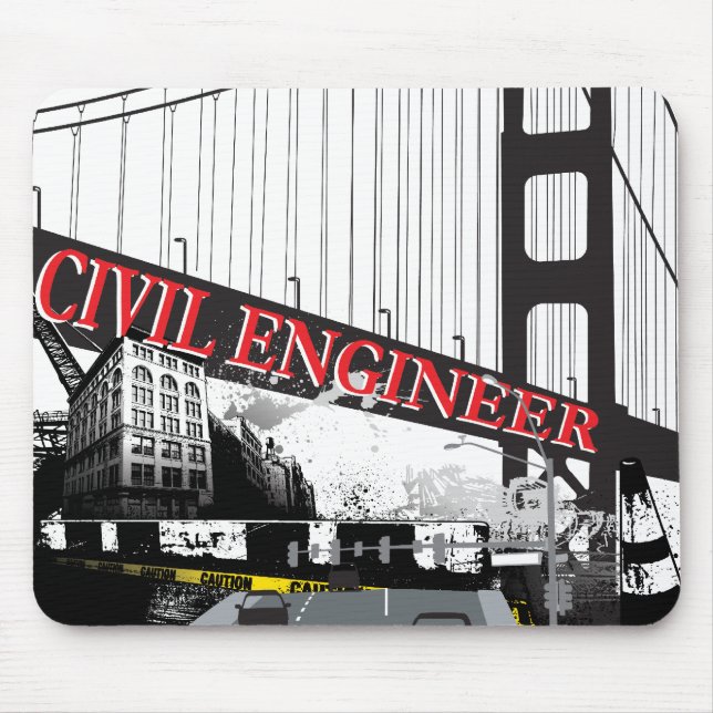 Mousepad Engenheiro Civil (Frente)