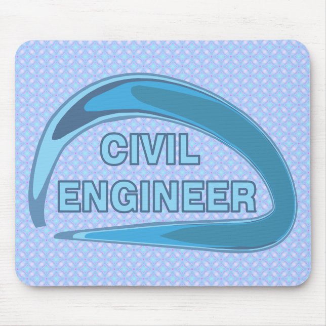 Mousepad Engenheiro Civil Azul (Frente)