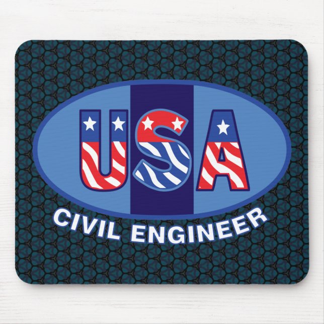 Mousepad Engenheiro Civil Patriótico (Frente)