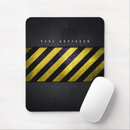 Mousepad Engenheiro de Construção de faixas de perigo amare