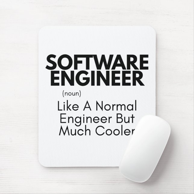 Mousepad Engenheiro de software, engenharia engraçada (Com mouse)