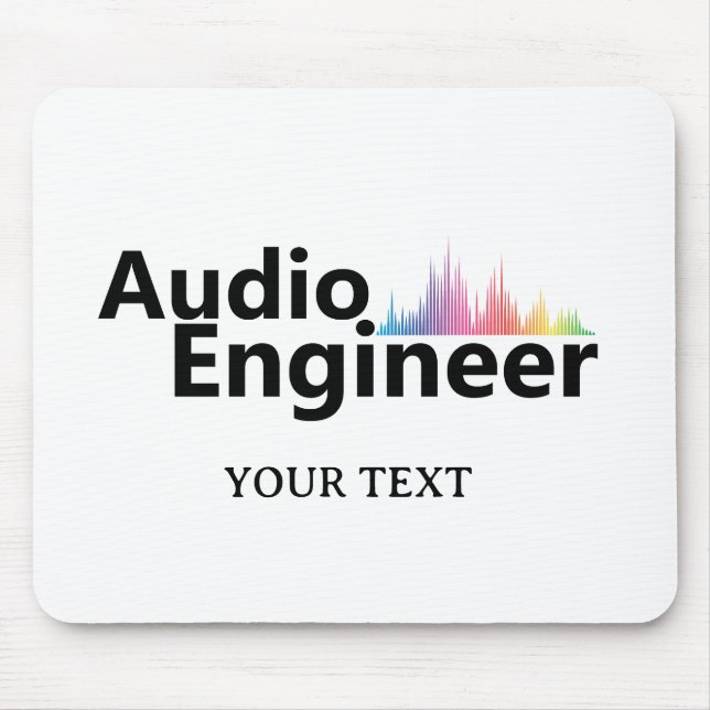 Mousepad Engenheiro de Som Personalizado Engenharia de Áudi (Frente)