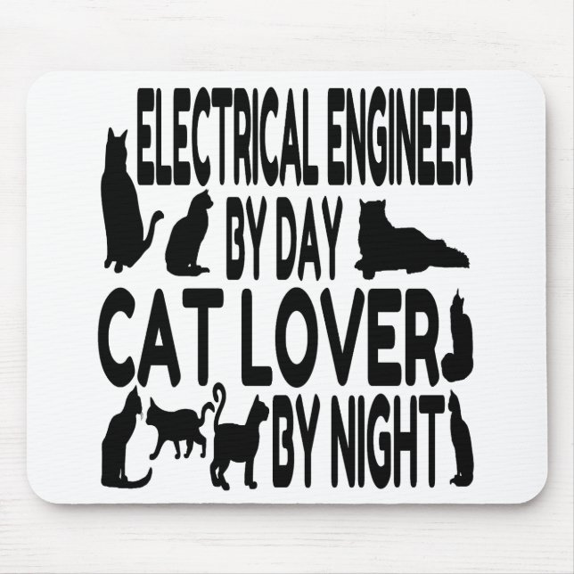 Mousepad Engenheiro Elétrico do Cat Lover (Frente)