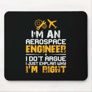 Mousepad Engenheiro Eu Sou Um Engenheiro Aeroespacial