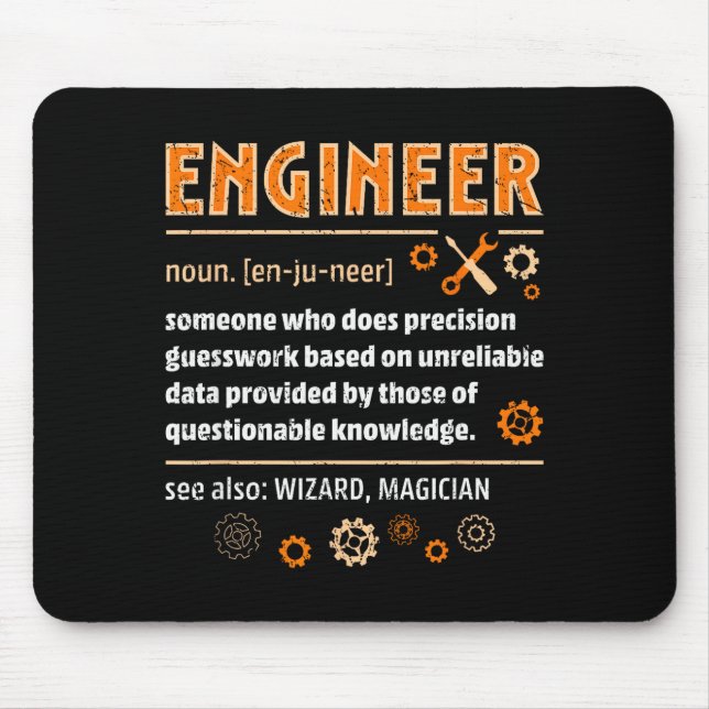 Mousepad Engineer Definition Funny Engineering Nerdy Scienc (Frente)