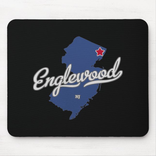 Mousepad Englewood New Jersey Nj Map  (Frente)