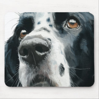 Mousepad English springer spaniel portrait with ticking