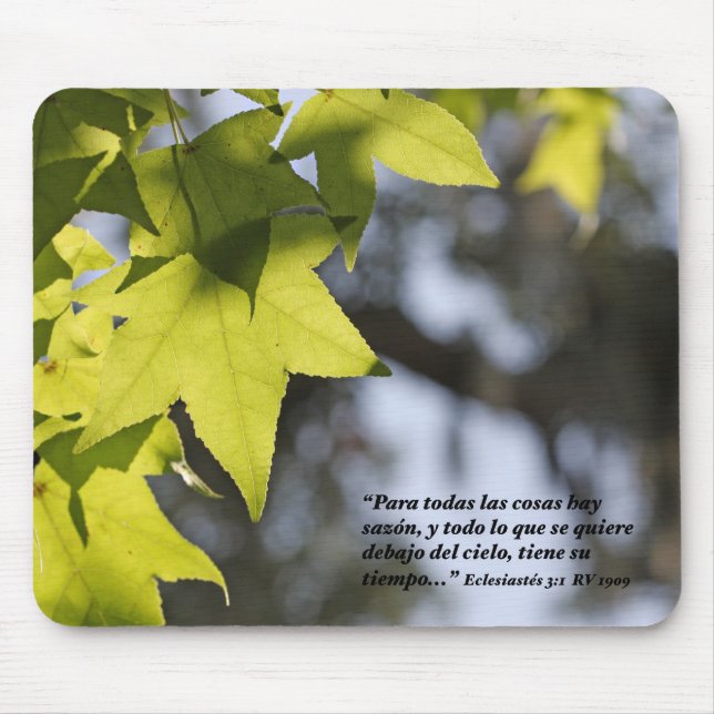 Mousepad Engodo Hojas do 3:1 de Eclesiastes (Frente)