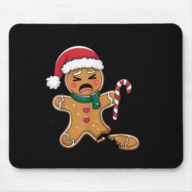 Mousepad Engraçada Cachorro de Gingerpão Cachorro de Natal (Frente)