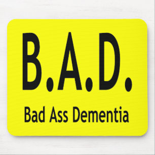 Mousepad Engraçada Demência Má Esquecida Tipografia