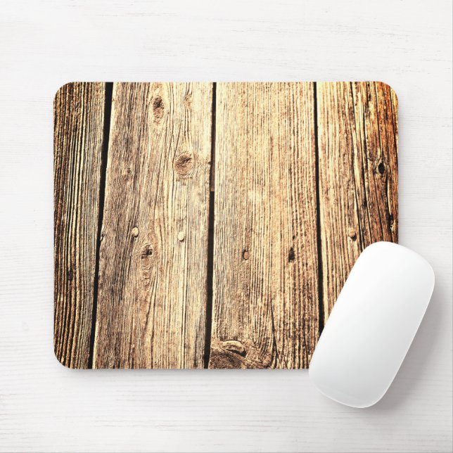Mousepad Engraçada Textura de madeira de celeiro de Rustic  (Com mouse)