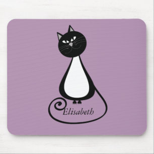 Mousepad Engraçada trendê branca de desenho animado persona