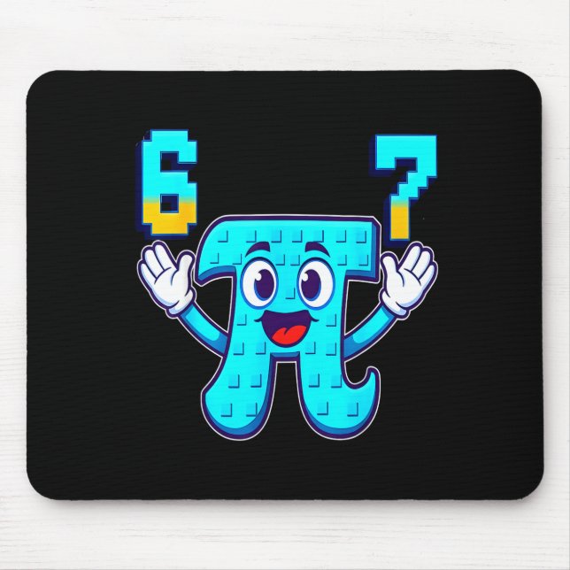 Mousepad Engraçado 3.14 6 7 meme nerd de matemática genz br (Frente)