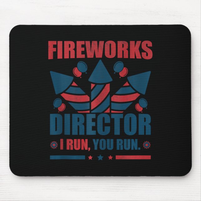Mousepad Engraçado 4º De Julho Diretor De Fogos De Artifíci (Frente)
