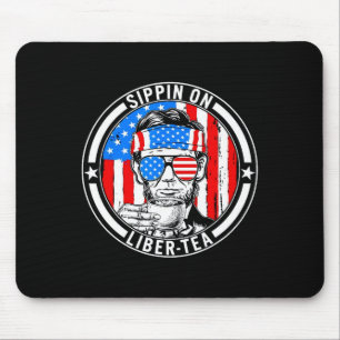 Mousepad Engraçado 4º De Julho, Sippin Sobre Liber-tea Libe