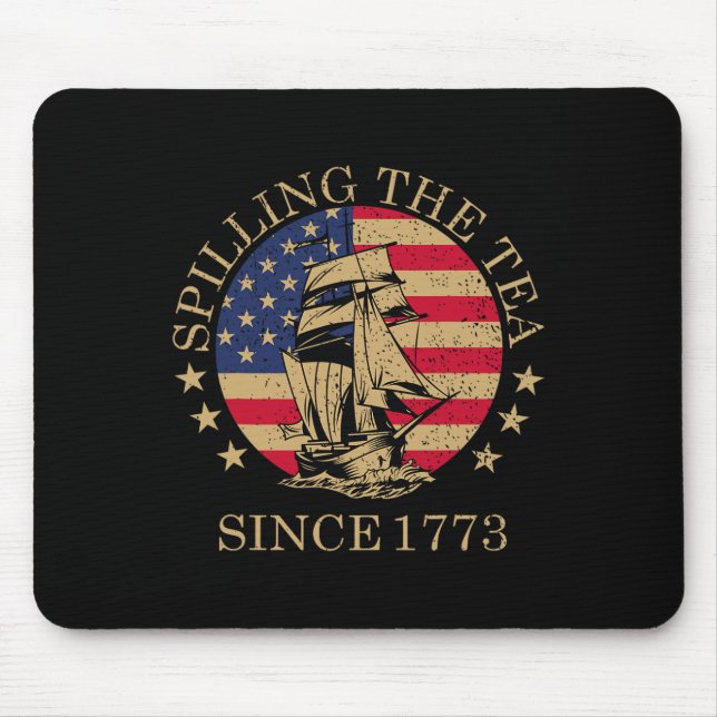 Mousepad Engraçado 4 De Julho Esmagando O Chá Desde 1773 Qu (Frente)